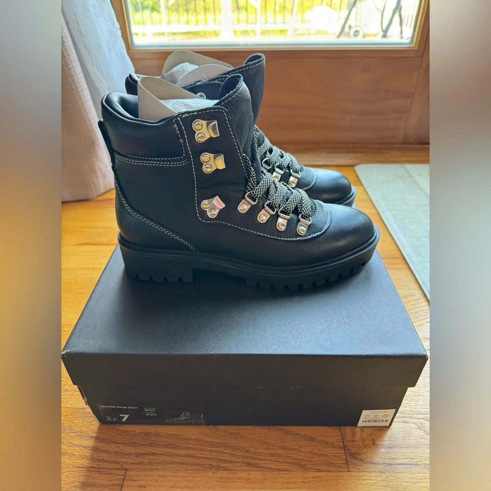 J.Crew Lightweight Leather Nordic Hiker Boots